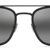 Maui Jim Following Seas 555-02 Black With Black Matte Rim Sunglasses