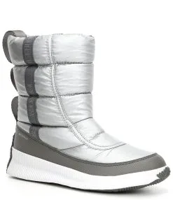 Sorel Out N About Puffy Mid Boot Pure Silver