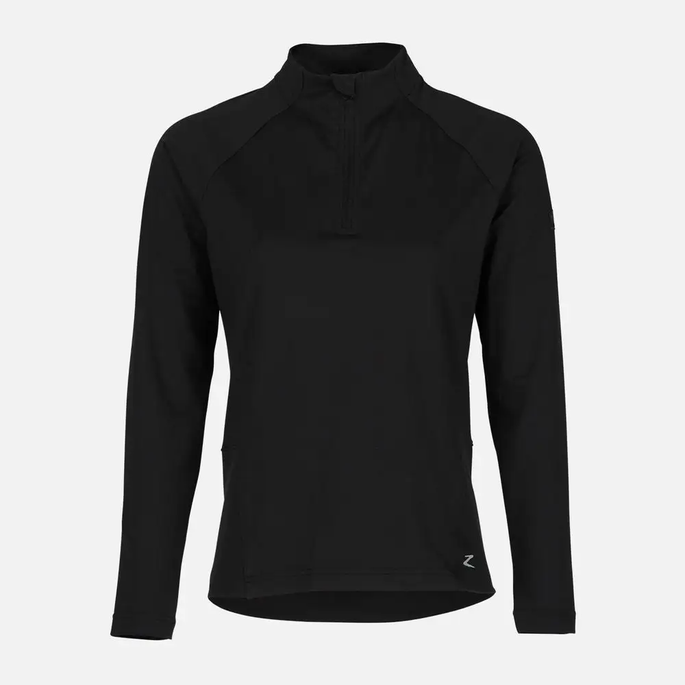 Horze Women's Nadia Training Shirt With Phone Pocket In Black 1 Horze Women's Nadia Training Shirt With Phone Pocket In Black