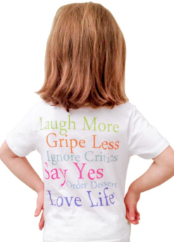Gretchen Scott Laugh More Child T-Shirt In White COTECH