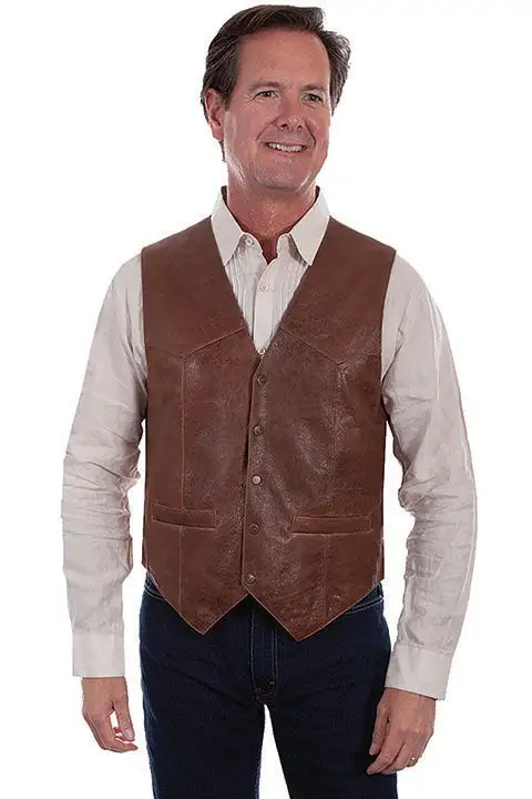 Scully 1035 Men's Leather Vest 1 Scully 1035 Men's Leather Vest