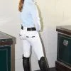 JPC EQUINE COUTURE LADIES SOPHIE KNEE PATCH BREECHES WHITE