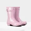Hunter Short Original Short Gloss Foxglove PINK Rain Boot