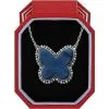 Brighton Necklace Twinkle Volar Brazil Blue Or Silver Pearl Quartz Necklace Gift Box Butterfly JD2223