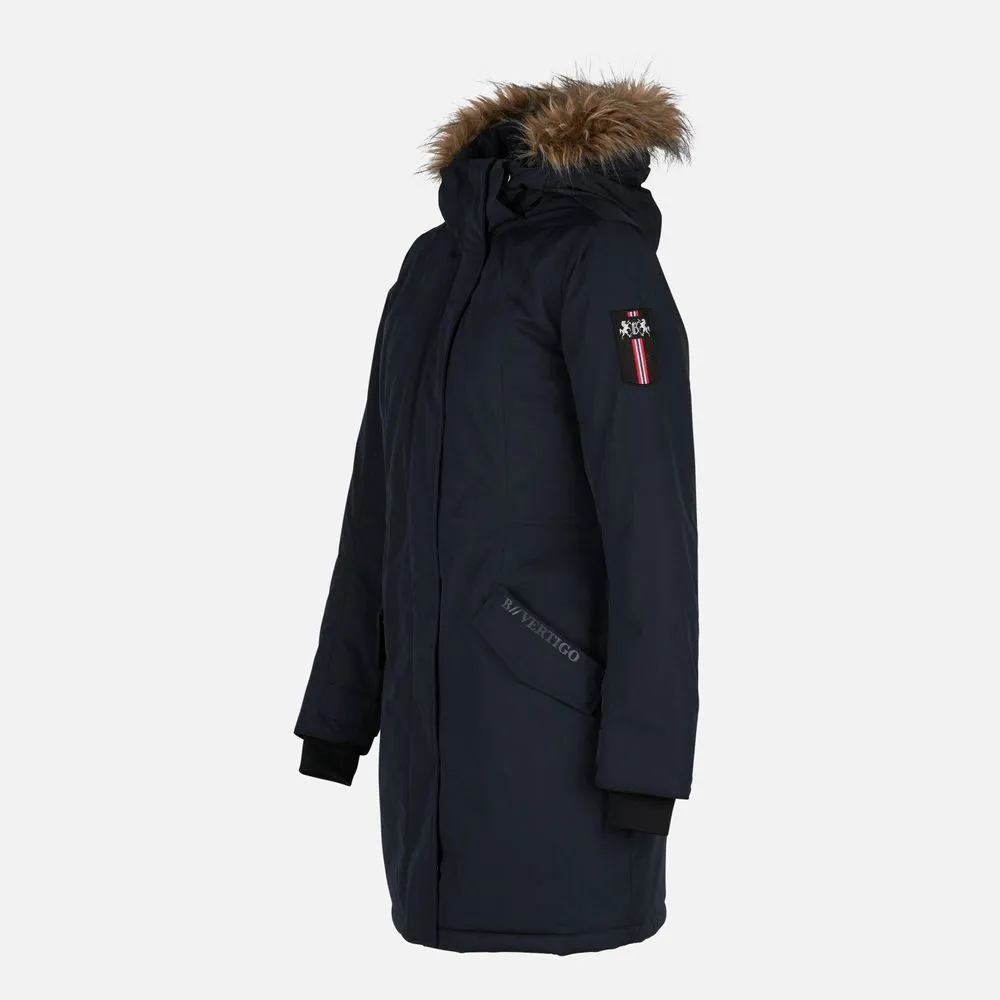 B Vertigo Women's Gwyneth Winter Parka Jacket In Dark Navy 2 B Vertigo Women's Gwyneth Winter Parka Jacket In Dark Navy - Image 2