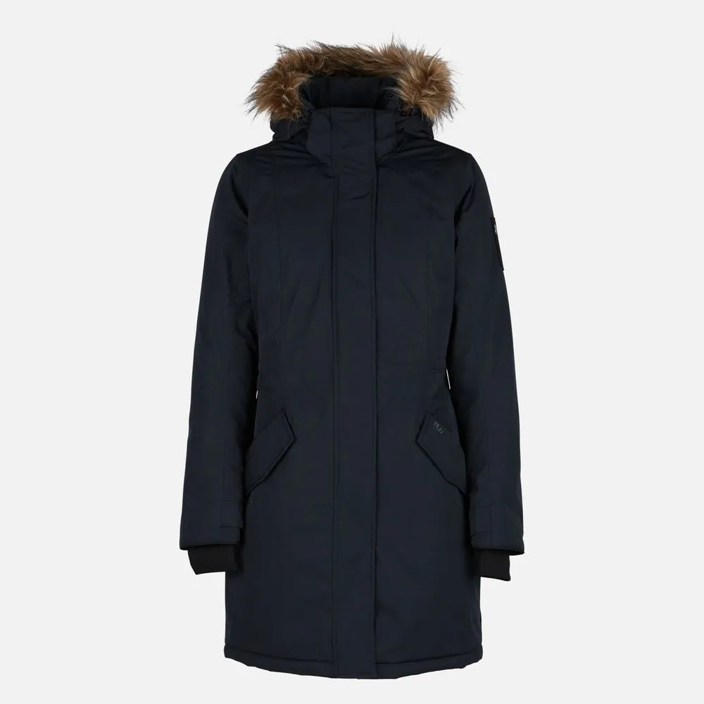 B Vertigo Women's Gwyneth Winter Parka Jacket In Dark Navy 3 B Vertigo Women's Gwyneth Winter Parka Jacket In Dark Navy - Image 3