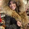 Bergen Of Norway Womens Ashley Camo Finnish Raccoon Fur Winter Bomber Jacket