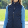 B Vertigo BVertigo Womens Eugene Quilted Vest In Navy