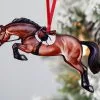 Classy Equine Jumping Horse Ornament- Bay Hunter Jumper CEHOK013 FW22