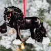 Classy Equine Black Gypsy Horse Christmas Ornament- Eclipse CEHOK042 FW22