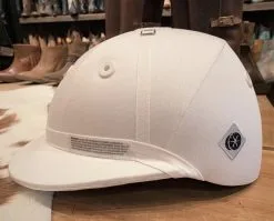 Charles Owens Polo Sovereign Helmet In White Fabric
