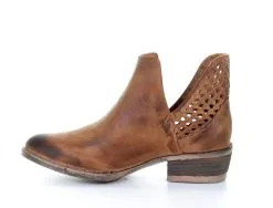 Corral Boots Circle G By Corral Q5027 Women's Shortie In Brown -Cheap Men's Formal Wear Store CircleGCorralQ5027073 Brown Cutout AnkleAlta07