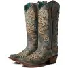 Corral LD Turquoise/Brown Embroidery & Studs Boots C3849