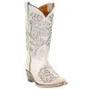 Corral Teens T0021 White Glitter Boots SS22