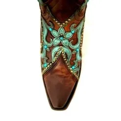 Corral Boots Corral Women's E1538 CHOCOLATE /TURQUOISE OVERLAY & WOVEN & CRYSTALS & STUDS -Cheap Men's Formal Wear Store CorralWomen sE1538CHOCOLATE TURQUOISEOVERLAY WOVEN CRYSTALS STUDSBeautifulCowgirlboots