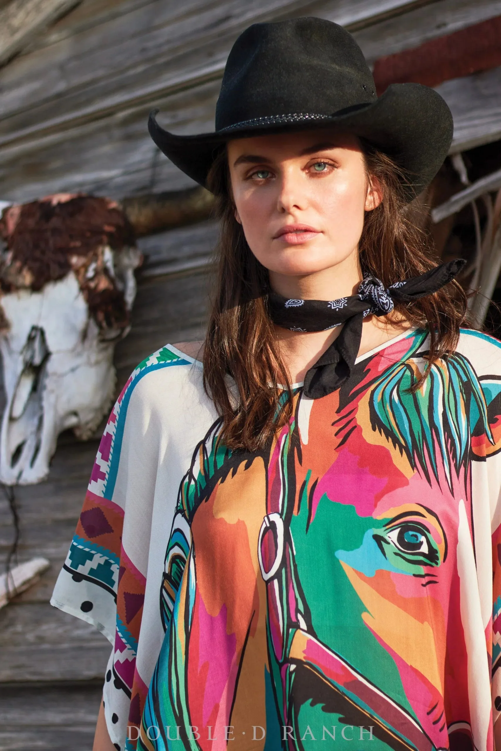 Double D Ranch Women's Hay Babies Pancho 2 Double D Ranch Women's Hay Babies Pancho - Image 2