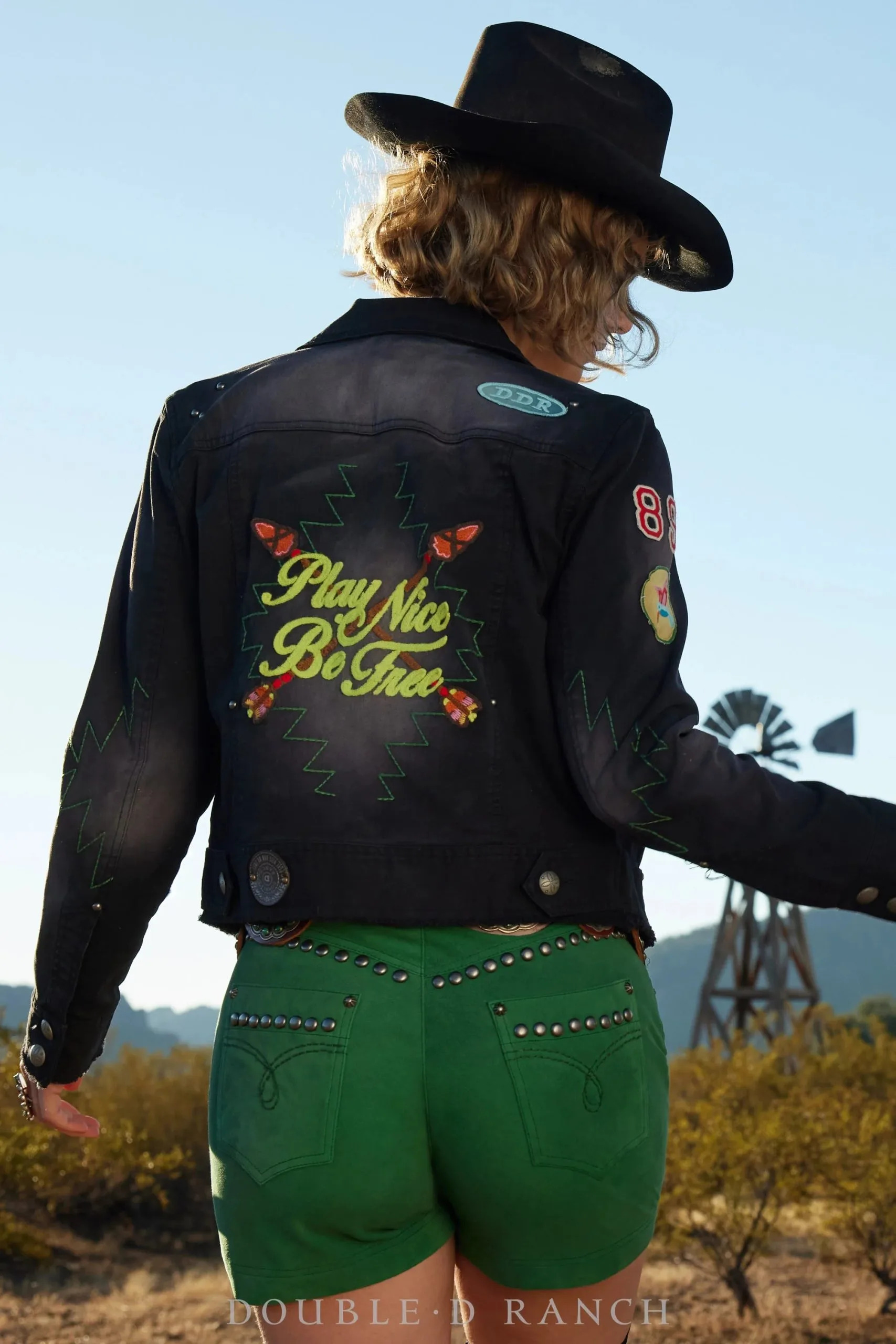 Double D Ranch Desperado Play Nice Womens Denim Jacket 3 Double D Ranch Desperado Play Nice Womens Denim Jacket - Image 3