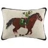 Peking Handicraft Equestrian Racehorse Hook Pillow SS22