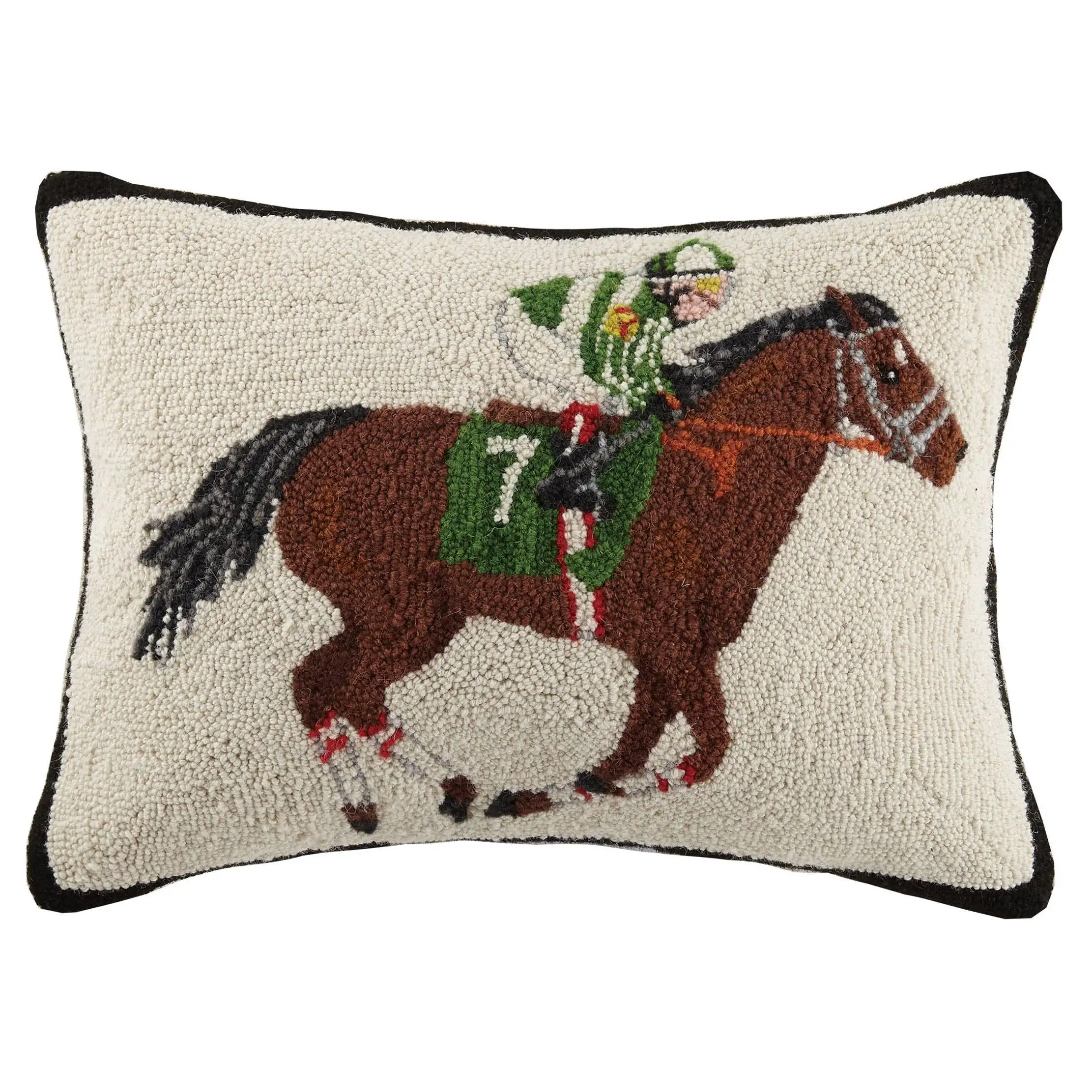 Peking Handicraft Equestrian Racehorse Hook Pillow SS22 1 Peking Handicraft Equestrian Racehorse Hook Pillow SS22