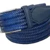 George Roth LA George Roth ESSEN 5712 Leather Braided Woven Stretch In Sapphire