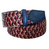 George Roth LA George Roth FREIBURG 3701 Leather Braided Red Navy Beige