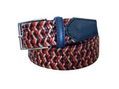 George Roth LA George Roth FREIBURG 3701 Leather Braided Red Navy Beige