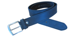 George Roth LA George Roth Regensburg Navy Leather Belt