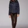 Gimo Women's Short Down Jacket In Navy Gimo Italia - ON SALE!