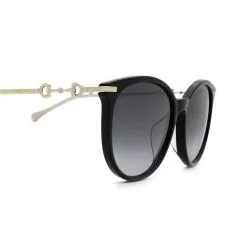 Gucci Sunglasses Gucci Horse Bit Equestrian Style Women's Sunglasses In Black Gold GG0885SA- 001