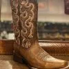 CIRCLE G Women's Cowboy Boots L6008 In Tan Square Toe