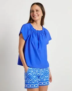 Jude Connally Georgia Top Cobalt Blue SS23 -Cheap Men's Formal Wear Store JudeConnallyGeorgiaTopinCobaltBlueGeorgia Cobalt 301325 COBLT C