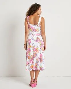 Jude Connally Kaia Dress Midi Impressionist Floral White -Cheap Men's Formal Wear Store JudeConnallyKaiaMidiImpressionistFloralWhiteKaiaMidi ImpressionistFloralWhite 101467 IFW D