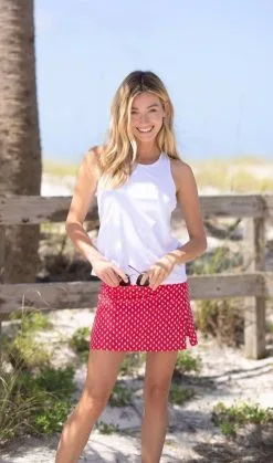 Jude Connally Morgan Skort Foulard Red