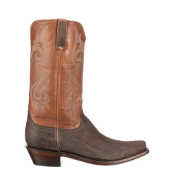 Lucchese Mingus Brown Shark Boot M3239 FW23 -Cheap Men's Formal Wear Store LuccheseMensSharkbootMingusBrownSharkSkinBootM3239