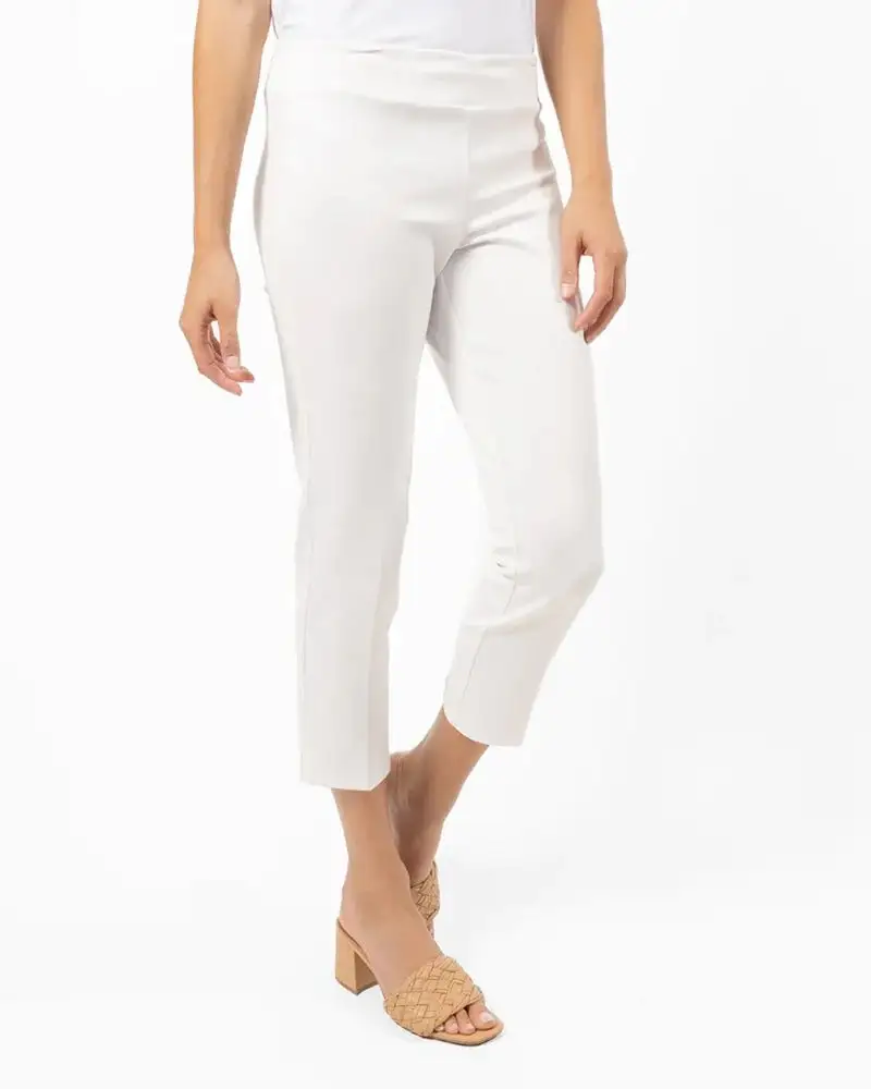 Jude Connally Lucia Pant Ponte Knit In White 1 Jude Connally Lucia Pant Ponte Knit In White