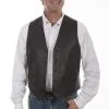 Scully Men's Lambskin Vest - Black