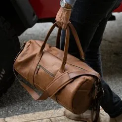 Moore & Giles Heirloom Duffle Bag In Oak