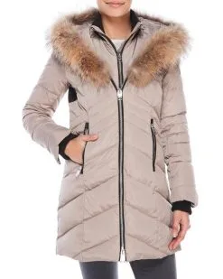 Nicole Benisti Roxy Down Parka With Fur Trimmed Hood - JK9061 - 1 LEFT On Sale!