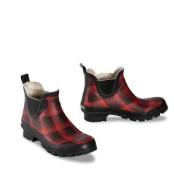 Pendleton Classic Ombre Chelsea Short Rain Boot In Red/Black 62031