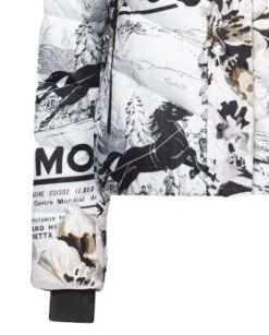 Post Card Women's Courchevel Print Winter Jacket ON SALE -Cheap Men's Formal Wear Store Postcardwomensskicoatblackwhitewithhorsepost card courchevel print