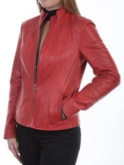 Scully Women's Red Leather Jacket L5