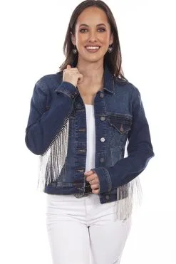 Scully HC792 Women's Denim Blue Fringe Jacket FW23