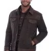 Scully Men's Tweed Jacket Leather Jacket