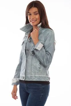 Scully L1041 LD Denim Leather Jacket SS23