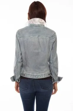Scully L1041 LD Denim Leather Jacket SS23 5 Scully L1041 LD Denim Leather Jacket SS23 -Cheap Men's Formal Wear Store ScullyWomensL1041DenimLeatherJacketSS23L1041 193L1041 bk preview 1