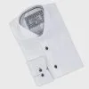 7 Downie St. 7 Downie Dress Shirt In Solid White With Black Buttons SS23