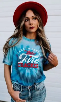 Southern Bliss Firecracker Spiral Tee Shirt Classic Western Wear