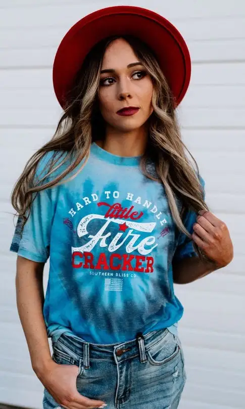 Southern Bliss Firecracker Spiral Tee Shirt Classic Western Wear 1 Southern Bliss Firecracker Spiral Tee Shirt Classic Western Wear