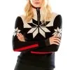 M. MILLER M.Miller Neige Snowflake Extra Fine Half Zip In BLACK ON SALE!