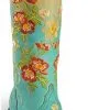 Corral Boots Corral Women's C3304 Turquoise Orange Floral Embroidery Cowboy Boot